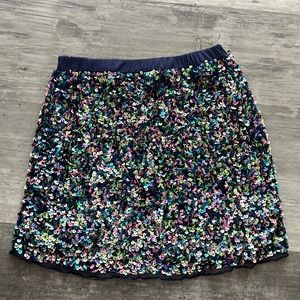 Peek Zoe Sequin Skirt-Navy/Multi-Colored Sequins-Girl’s Size M (6-7)